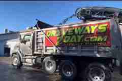 Commercial driveway under milling work process in Frederick, MD