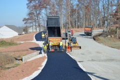 Commercial paving crew working on site in Frederick, MD