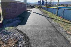 Close-up of commercial paving work in progress in Frederick, MD