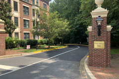 Clean, dark finish on sealcoated commercial lot in Frederick, MD