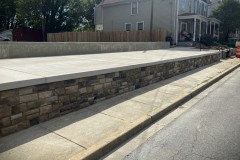 Finished concrete driveway installation by paving contractor in Frederick, MD