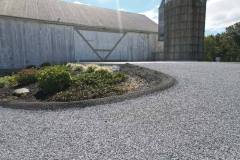 Tar and chip process on a residential driveway in Frederick, MD