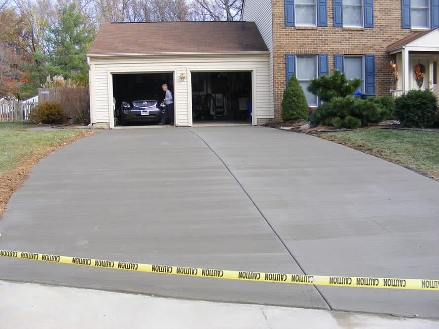 Concrete Road in front of House Comprehensive Concrete Services in Frederick, MD